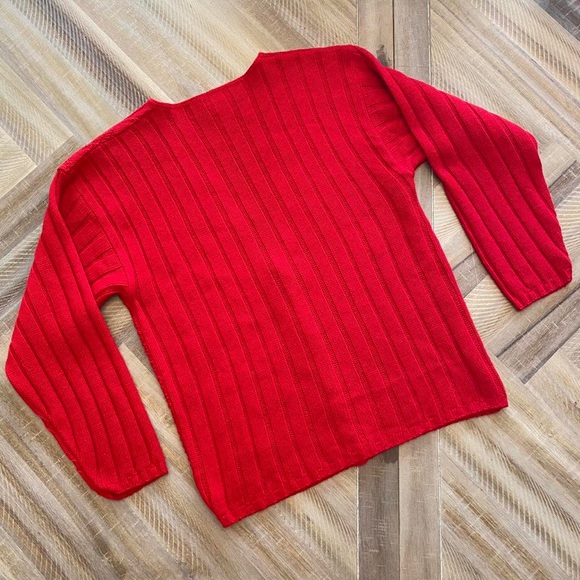 Vintage 90's red chunky knit cardigan by in Design 💌 - Picture 2 of 3